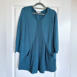 NorthStyle 3/4 Sleeve Tunic, Teal, Size S
